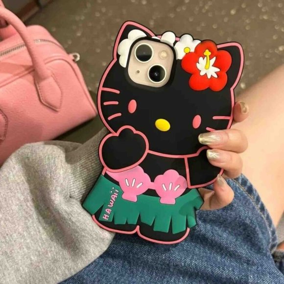 Hello Kitty Bikini Hawaii Iphone 11acessories cases brown/ black - Picture 3 of 15